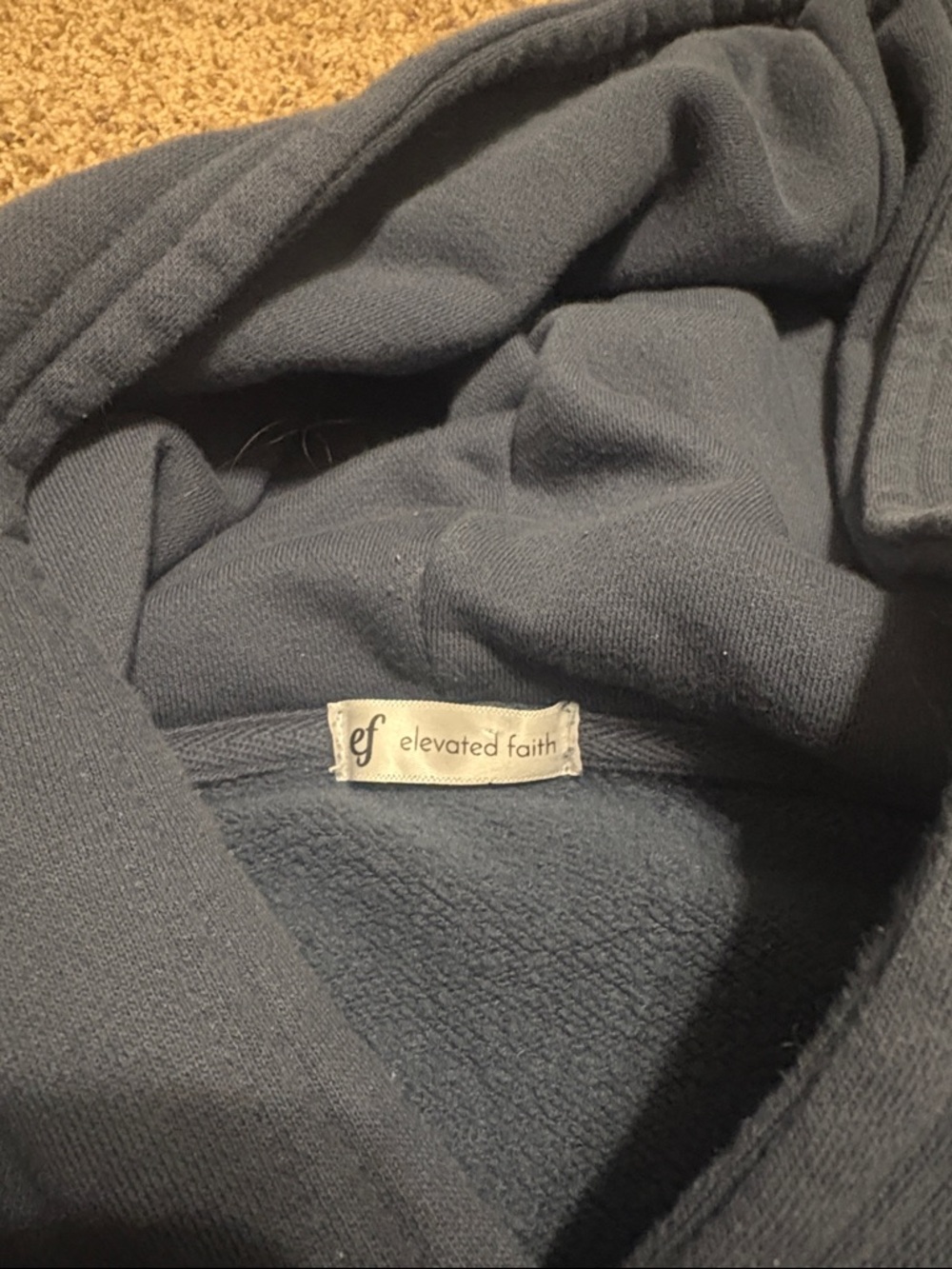 Living Water Navy Blue Hoodie - Pullover Sweatshirt - Picture 2 of 8